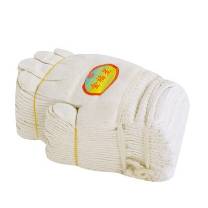 12双加厚纯棉线手套  透气防滑工作  劳保手套