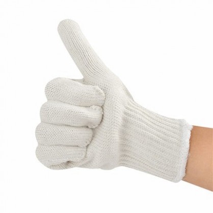 12双加厚纯棉线手套  透气防滑工作  劳保手套