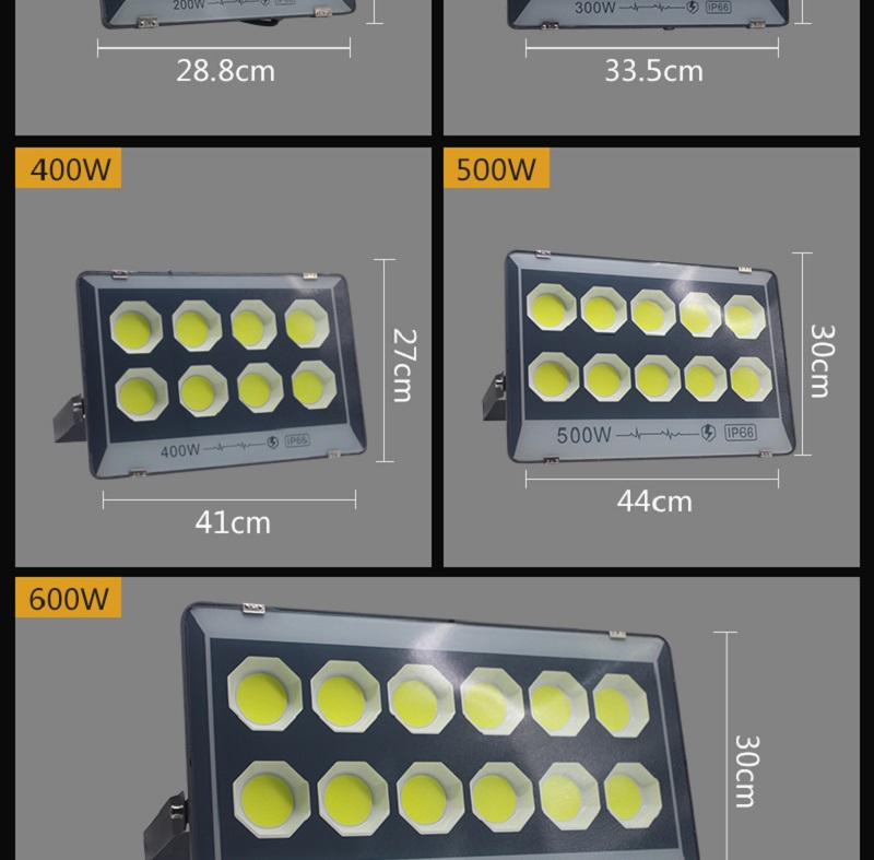 led投光灯户外防水400w大功率室外探照灯强光1000w塔吊灯分拣中心照明